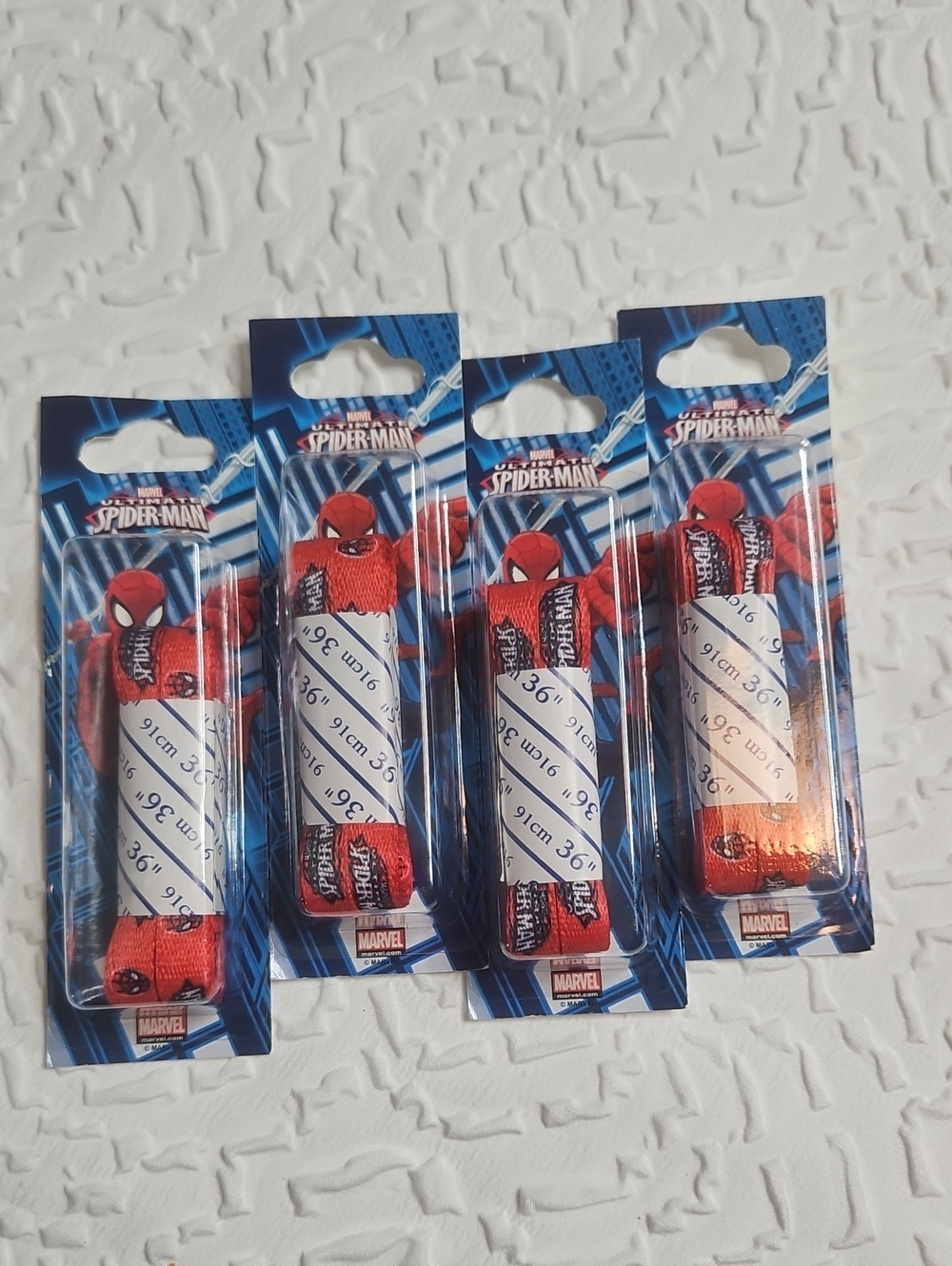 Marvel Ultimate Spider-Man Red Shoe Laces 4 Packs 36 Inched